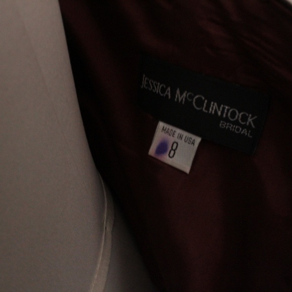 Jessica McClintock Bridal Espresso Brown Satin Short Sleeveless Party Dress - Picture 4 of 4